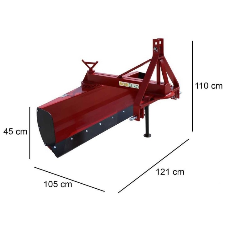 LLM120-tasoituslana traktoriin, 120 cm, 360° kääntyvä terä