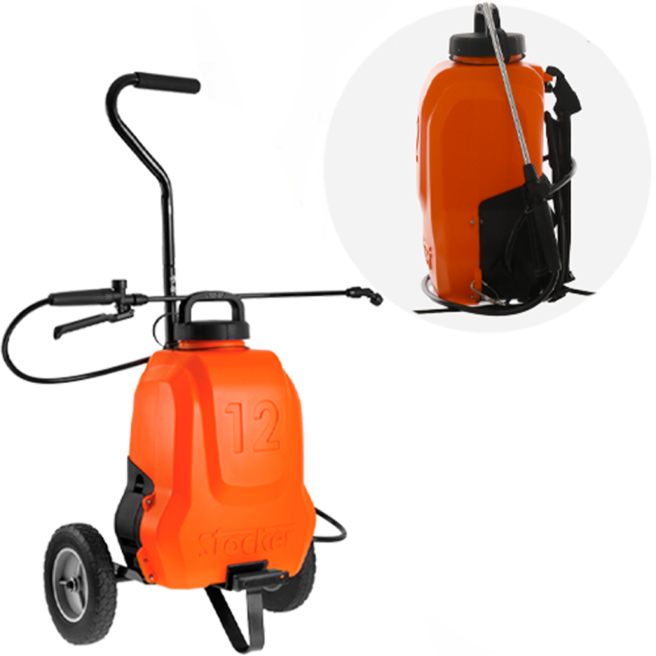 Stocker 1239 akkukäyttöinen reppuruisku 12 l 12 V selkä ja kuljetustoiminto