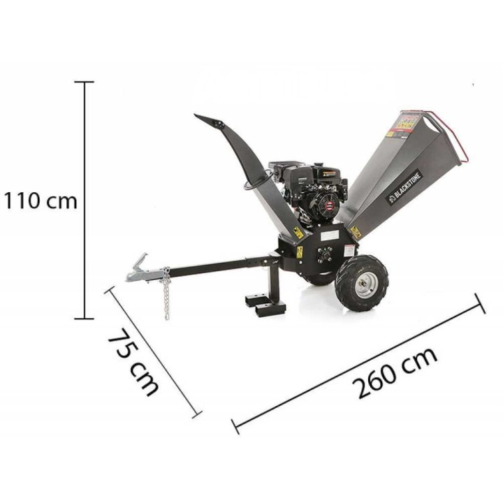 BlackStone BC 1500 LE -biocippuri, Loncin 15 HP, enintään 90 mm