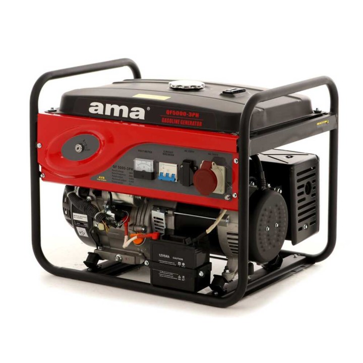 AMA QF5000 3PH kolmivaihegeneraattori, 5,5 kW, AVR, sähköinen käynnistys