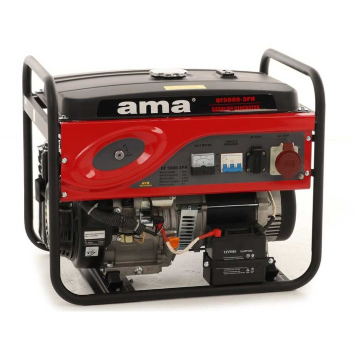 AMA QF5000 3PH kolmivaihegeneraattori, 5,5 kW, AVR, sähköinen käynnistys
