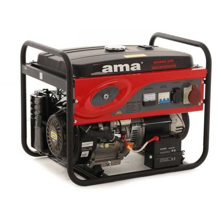 AMA QF5000 3PH kolmivaihegeneraattori, 5,5 kW, AVR, sähköinen käynnistys