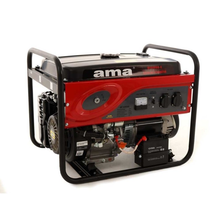 AMA QF6000E bensiinigeneraattori, yksivaiheinen, 6 kW, 6,5 kW, sähkökäynnistys, AVR