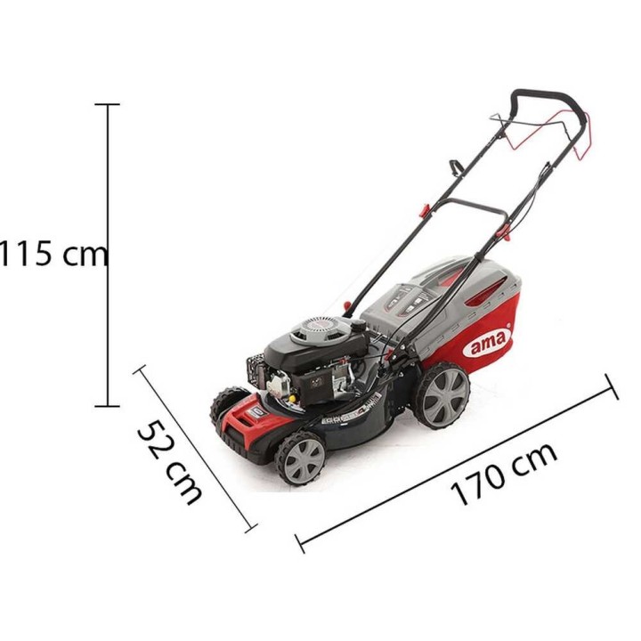 Ama NRT 465 takavetoinen 4-in-1-bensiiniruohonleikkuri, 146 cm³, 46 cm