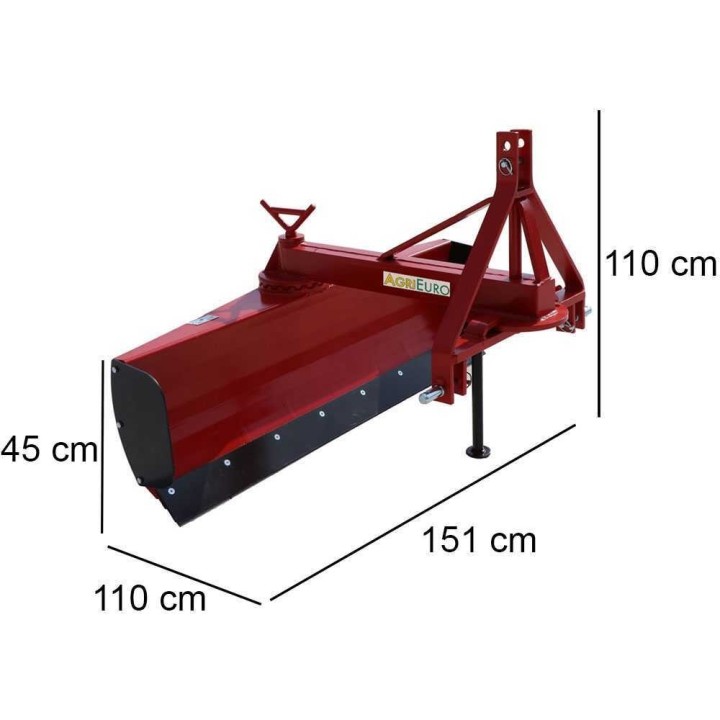 LLM150-tasoituslana traktoriin, 150 cm, 148 kg, 360° kääntyvä terä