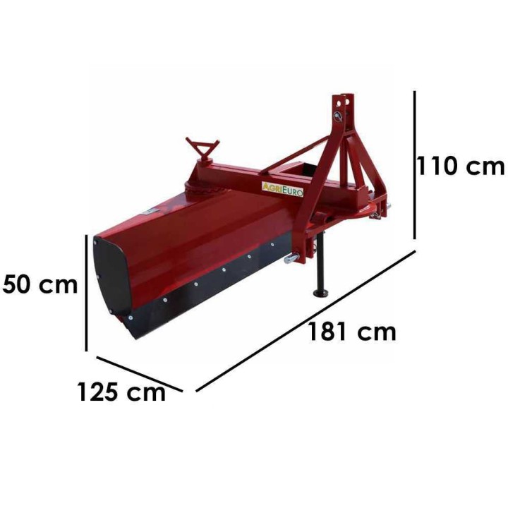 LLM180 tasoitusterä traktorille, 180 cm, 360° kääntyvä terä
