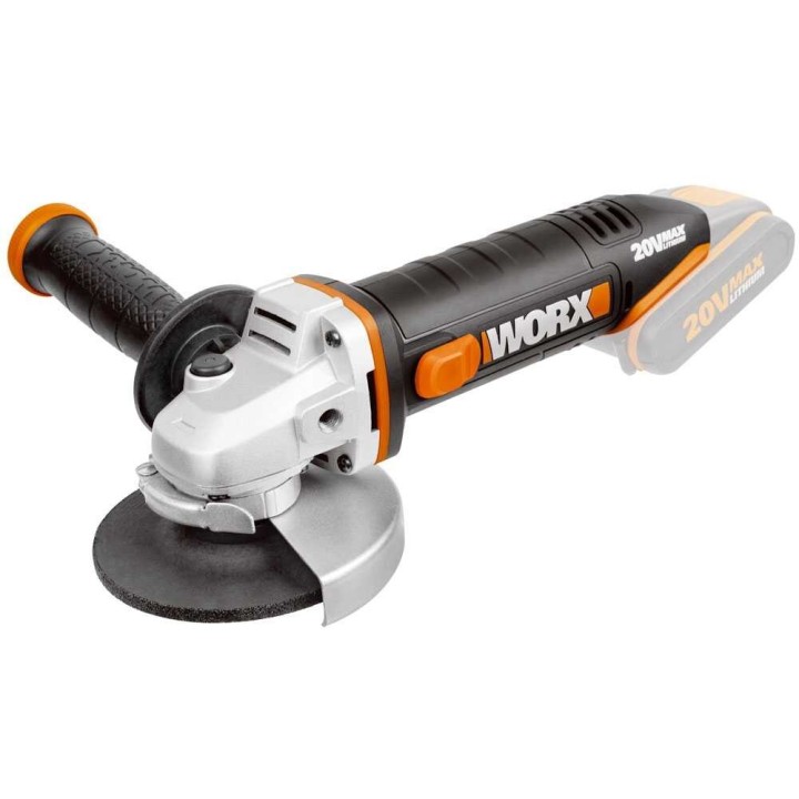 Worx WX800.9 akkukäyttöinen kulmahiomakone, 115 mm, 20 V, ilman akkua ja laturia