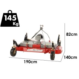 GeoTech Pro TLP 120 traktorikäyttöinen ruohonleikkuri 120 cm 3 roottoria