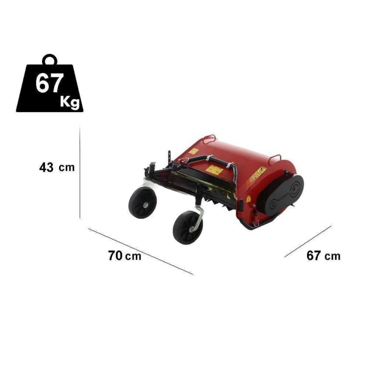 60 cm raskaan sarjan kasvillisuusmurskain kaksipyöräiseen työkoneeseen, 8 HP