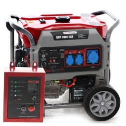 GeoTech Pro GGP 8000 ESA bensiinikäyttöinen generaattori 6 kW 230 V ATS ja AVR