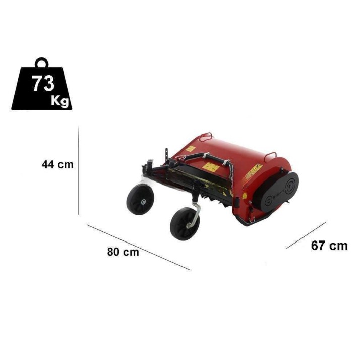 70 cm raskaan sarjan murskain kaksipyöräiseen jyrsimeen, 28 Y-terää, vähintään 10 HP