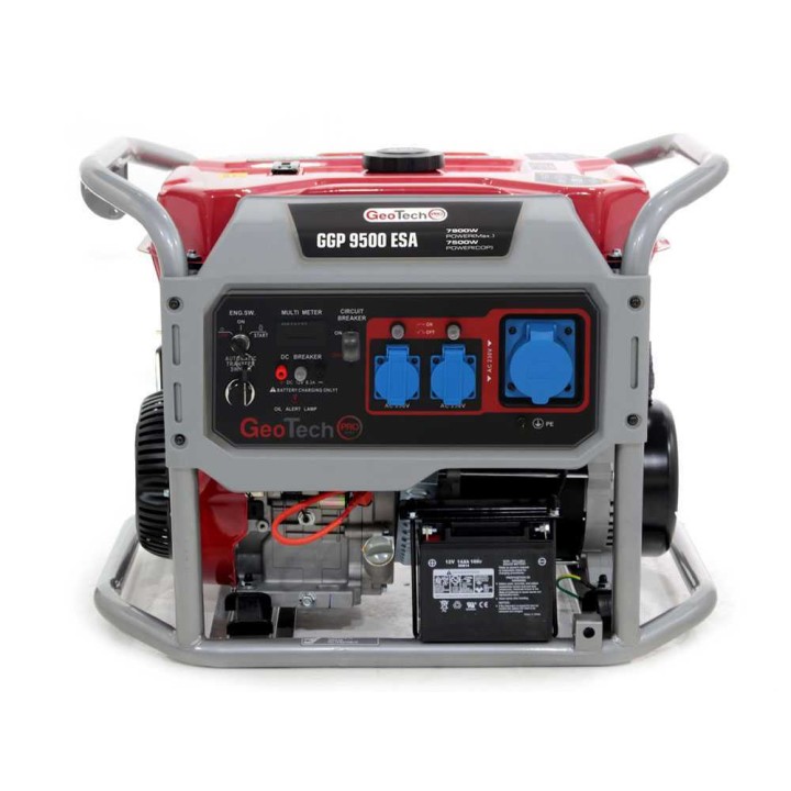 GeoTech Pro GGP 9500 ESA -generaattori, 7,5 kW, AVR, sähkökäynnistys ja ATS