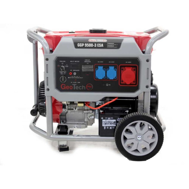 GeoTech Pro GGP 9500-3 ESA bensiinikäyttöinen generaattori, 7,5 kW, AVR, sähkökäynnistys
