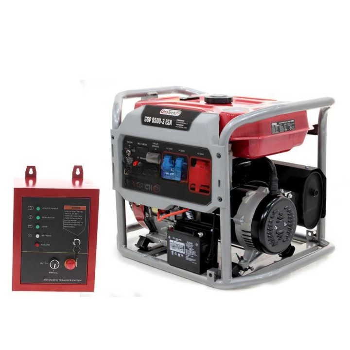 GeoTech Pro GGP 9500-3 ESA kolmivaihegeneraattori, 7,5 kW, AVR, ATS