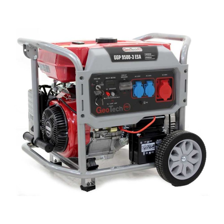 GeoTech Pro GGP 9500-3 ESA kolmivaihegeneraattori, 7,5 kW, AVR, ATS