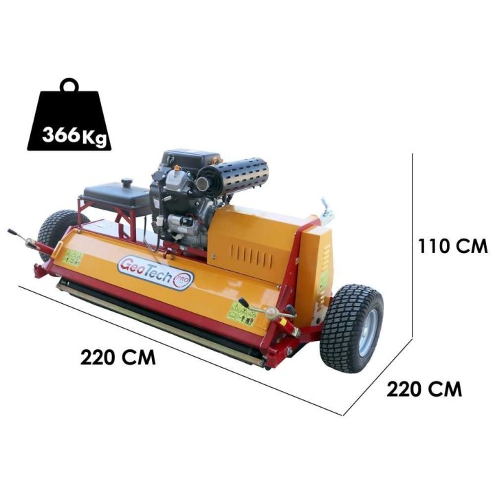GTRB145 vetävä laikkuri quadille, Loncin LC2V80FD, 18 HP, 140 cm