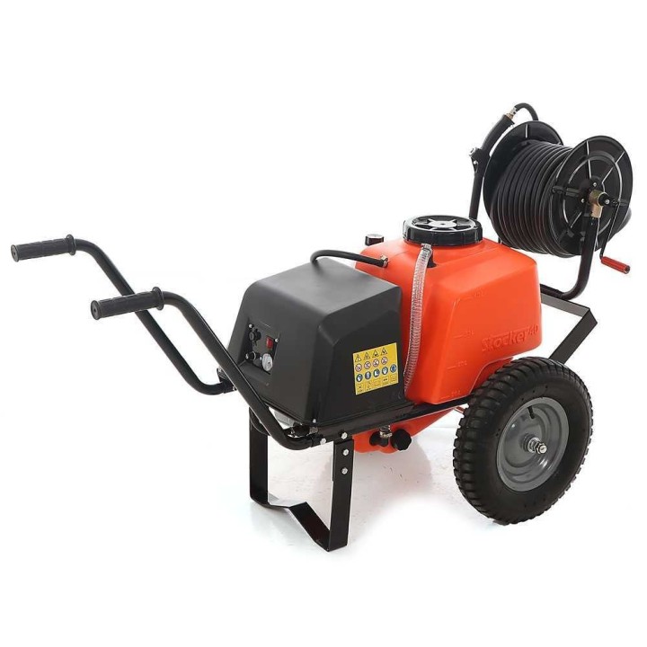 Stocker Art. 301 akkukäyttöinen ruiskupumppu kärryllä, 40 l, 12 V