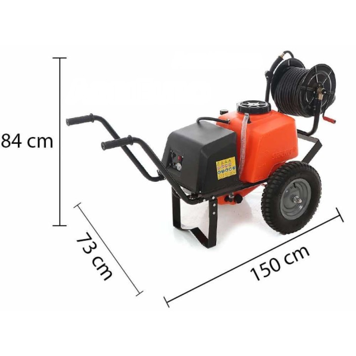 Stocker Art. 301 akkukäyttöinen ruiskupumppu kärryllä, 40 l, 12 V
