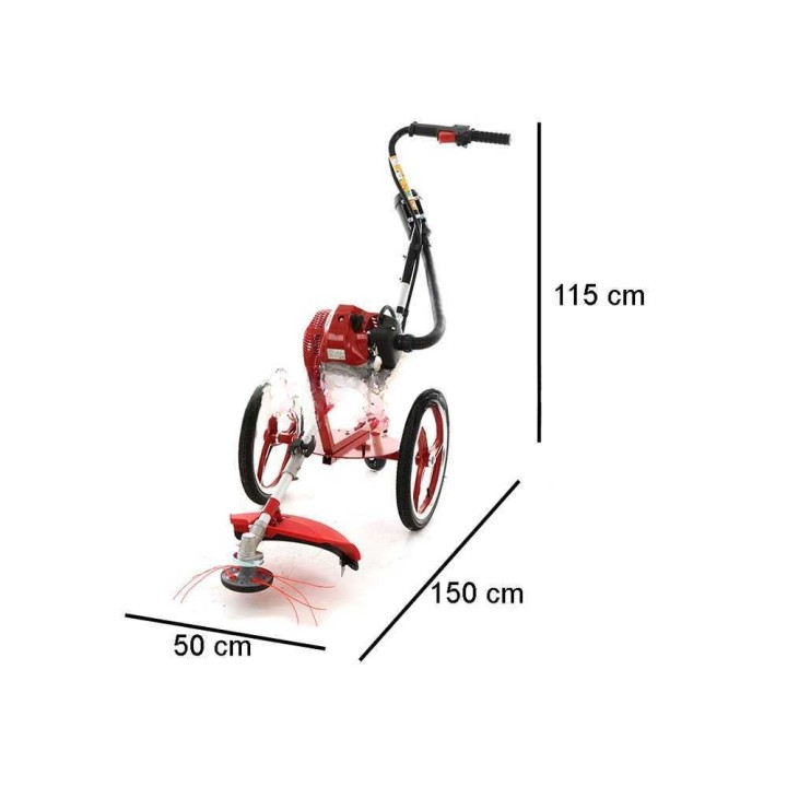 GeoTech HPBC 550 pyörällinen raivaussaha, 52 cm³, 2,0 HP, 30 cm