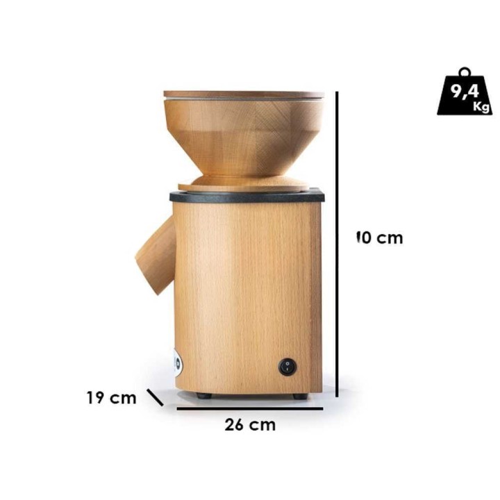 Mockmill Professional 200 viljamylly, 600 W, puu ja HI-MAC, 200 g/min