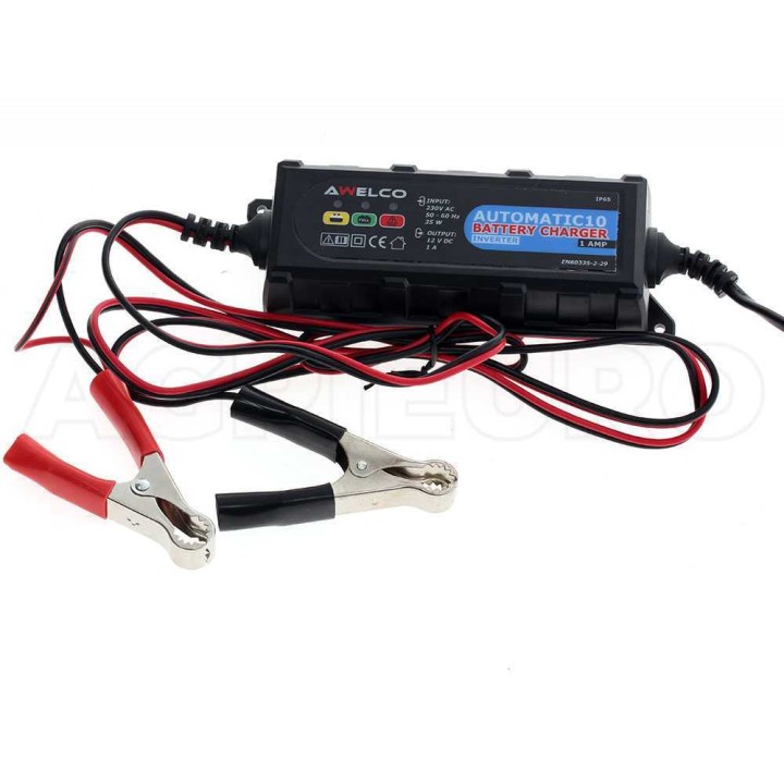 Awelco Automatic10 akkulaturi ja ylläpitolaturi, 12 V, 2–30 Ah, 35 W