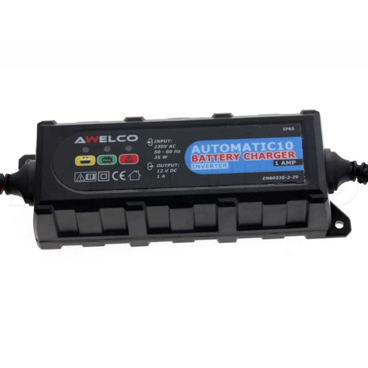 Awelco Automatic10 akkulaturi ja ylläpitolaturi, 12 V, 2–30 Ah, 35 W