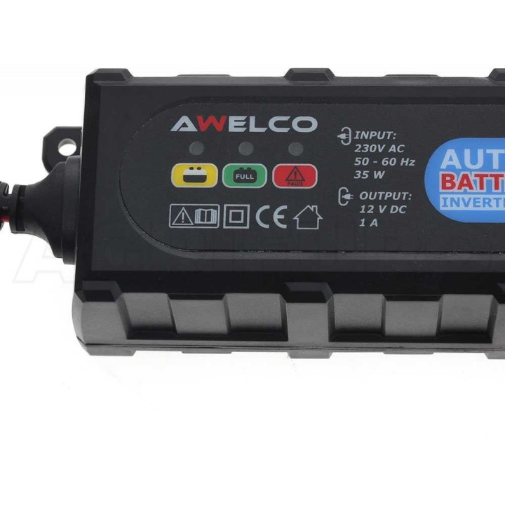 Awelco Automatic10 akkulaturi ja ylläpitolaturi, 12 V, 2–30 Ah, 35 W