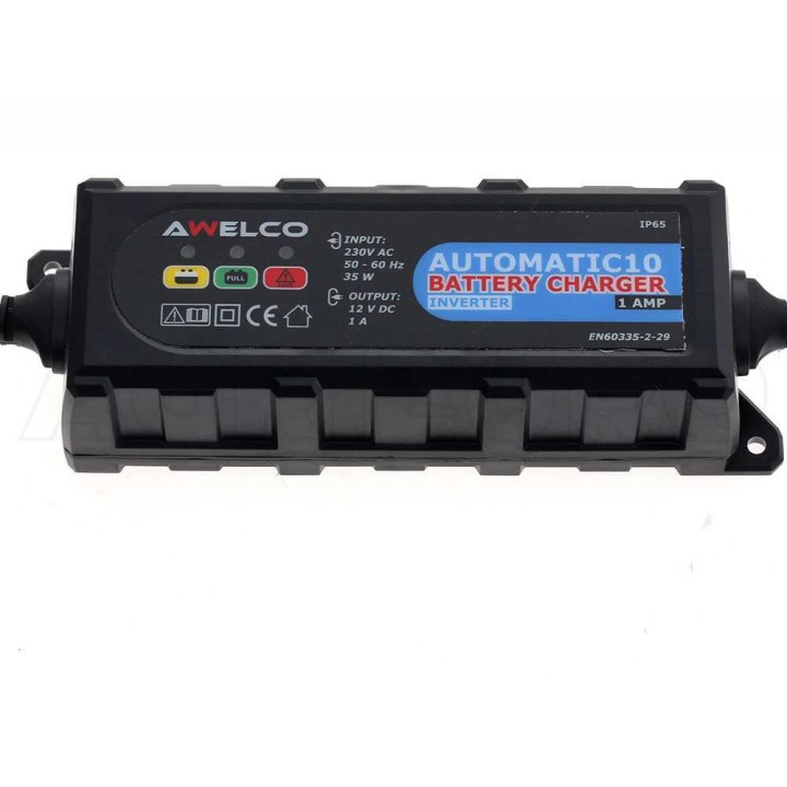 Awelco Automatic10 akkulaturi ja ylläpitolaturi, 12 V, 2–30 Ah, 35 W