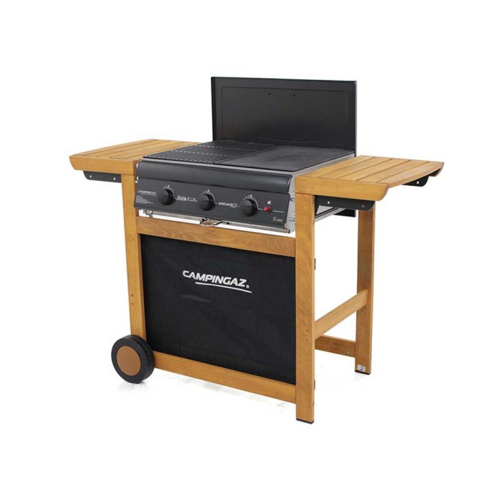 Campingaz Adelaide 3 Woody Dualgas -kaasugrilli, 3 poltinta, 14 kW, nestekaasu tai metaani