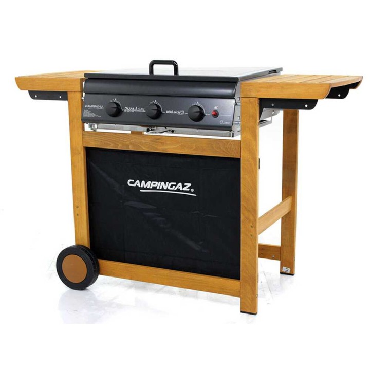 Campingaz Adelaide 3 Woody Dualgas -kaasugrilli, 3 poltinta, 14 kW, nestekaasu tai metaani