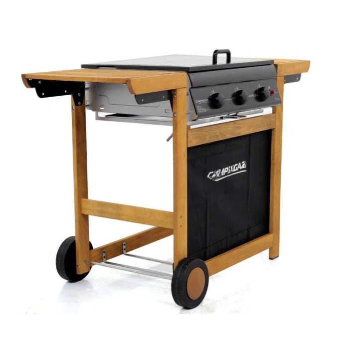 Campingaz Adelaide 3 Woody Dualgas -kaasugrilli, 3 poltinta, 14 kW, nestekaasu tai metaani