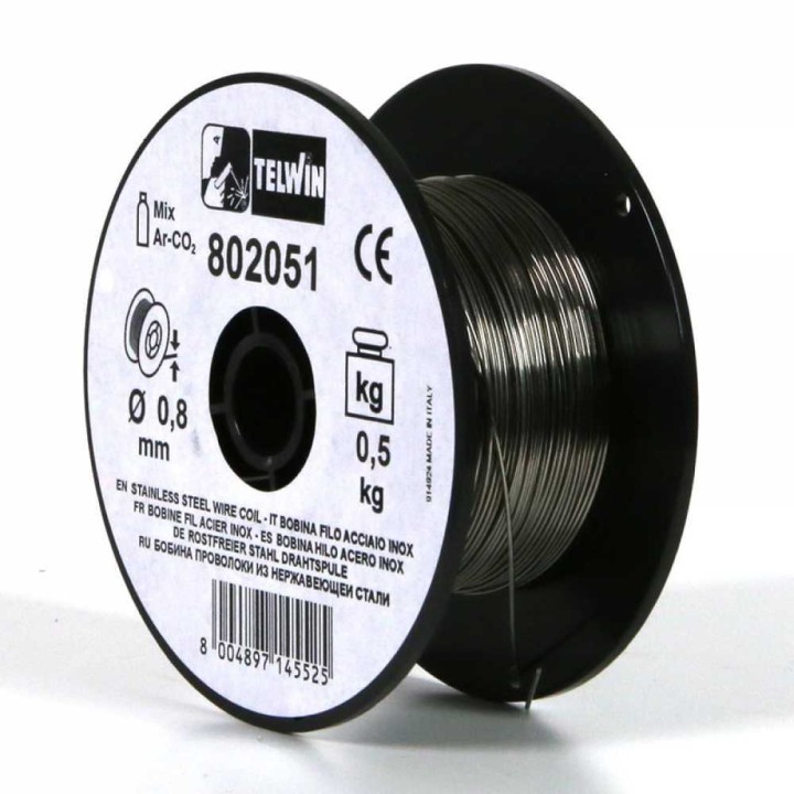 Telwin ruostumaton hitsauslanka 0 8 mm 0 5 kg