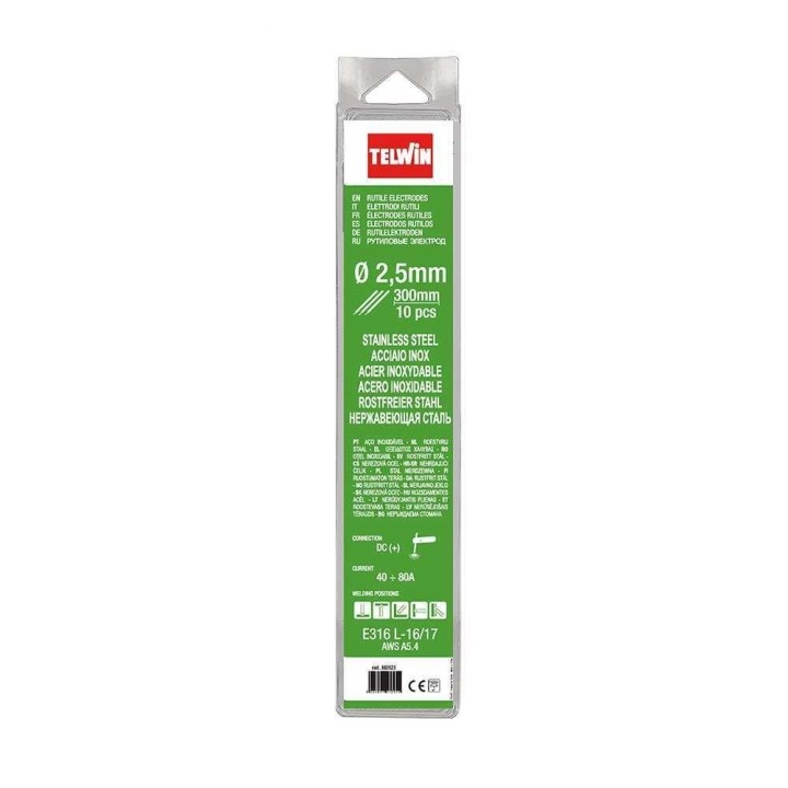 Telwin ruostumattoman teräksen elektrodit 2 5 mm 10 kpl