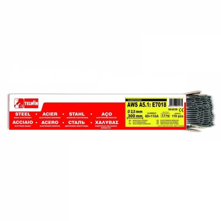 Telwin emäspäällysteiset hitsauselektrodit 2 5 mm 2 5 kg