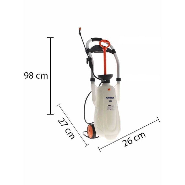 Wortex T12-M käsikäyttöinen trolley-ruisku, 12 l, 4 bar