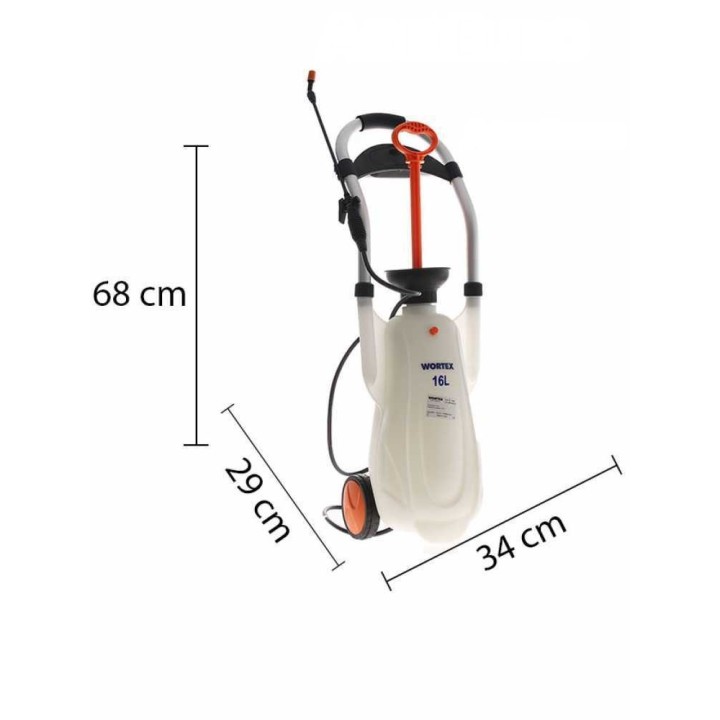 Wortex T16-M käsikäyttöinen ruisku, 16 l, 4 bar, kärrymallinen
