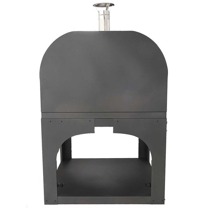 Cibus INOX Ø100 puulämmitteinen ulkouuni, 6 pizzaa, ruostumaton teräs