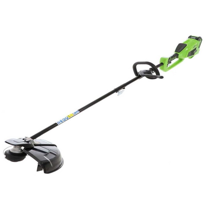 Greenworks GD40BC akkuraivaussaha, 40 V, 4 Ah, siimapää ja nelihampainen terä