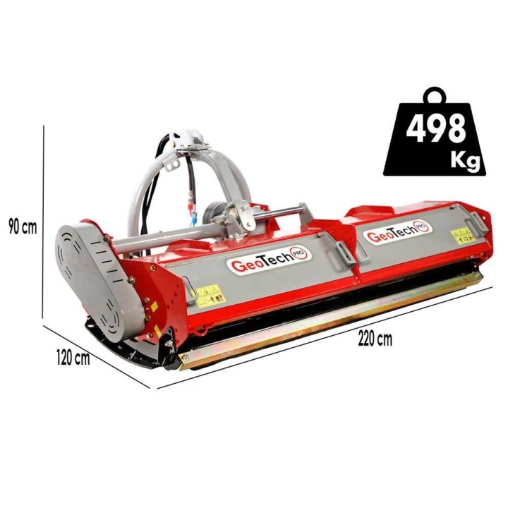 GeoTech Pro ESFM 200H -traktorimurskain, hydraulinen sivusiirto, 192 cm