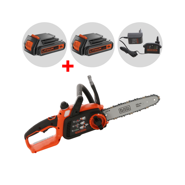 Black Decker GKC1825L20 QW akkuketjusaha 18 V 25 cm 2 Ah lisäakku