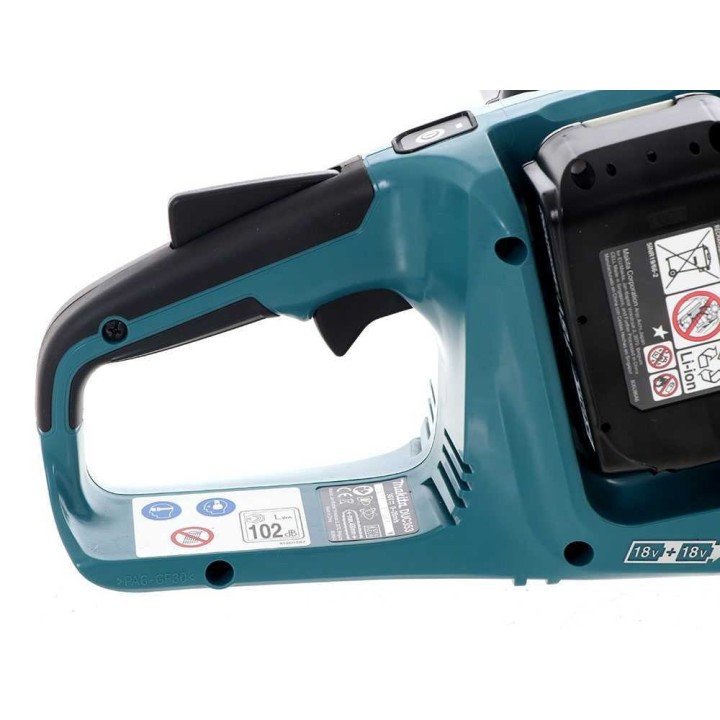 Makita DUC353Z akkuketjusaha, 35 cm, 2 × 18 V 5 Ah akkuilla
