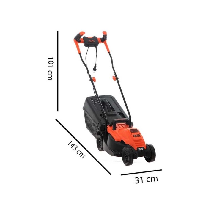 Black & Decker BEMW451BH-QS sähköruohonleikkuri, 1 200 W, 32 cm