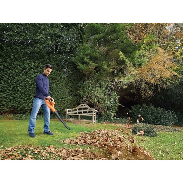 Black & Decker GWC1820PC-QW akkulehtipuhallin, 18 V, 2 Ah + lisäakku