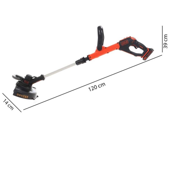 Black & Decker STC1840EPC-QW akkuruohotrimmeri, 18 V, 4 Ah, 30 cm