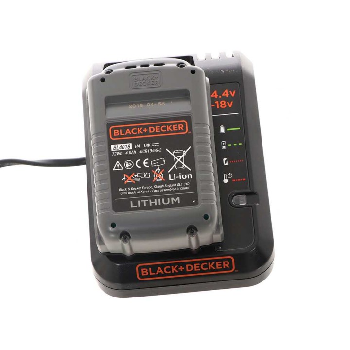 Black & Decker STC1840EPC-QW akkuruohotrimmeri, 18 V, 4 Ah, 30 cm