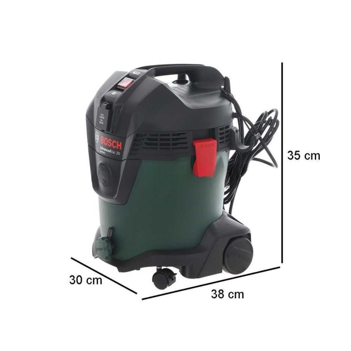 Bosch AdvancedVac 20 märkä-kuivaimuri, 20 l, sähkötyökaluliitäntä