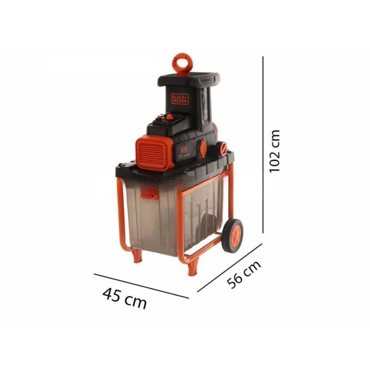 Black & Decker BEGAS5800-QS sähköinen oksasilppuri, 2 800 W, tela ja keräysastia
