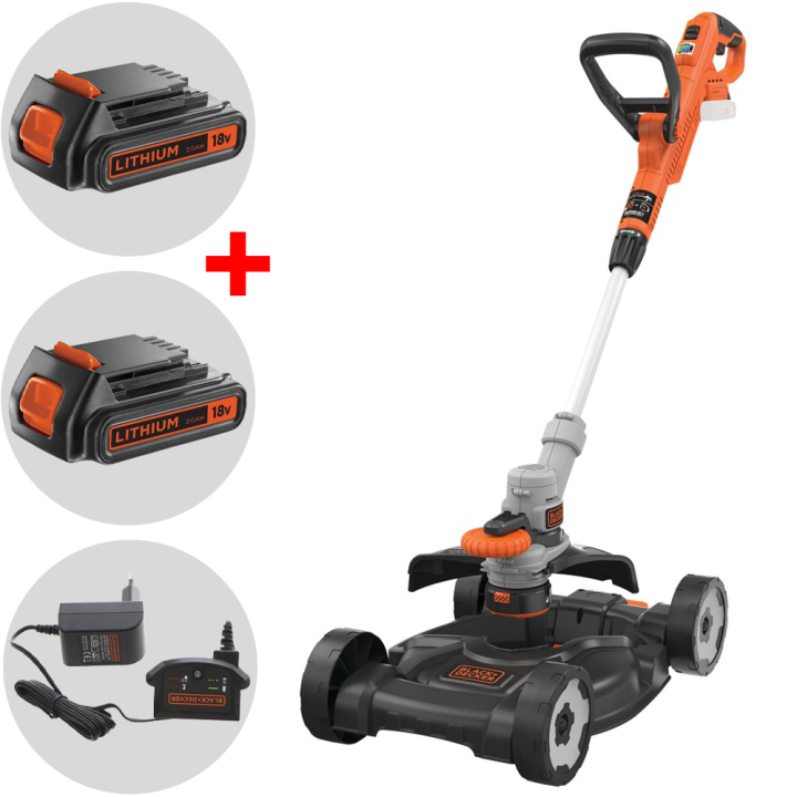 Black Decker STC1820CM QW akkukäyttöinen viimeistelyleikkuri 18 V 2 Ah