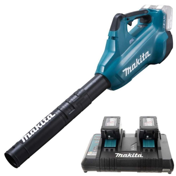 Makita DUB362Z akkukäyttöinen puhallin 36 V 2 5 Ah kaksoislaturi