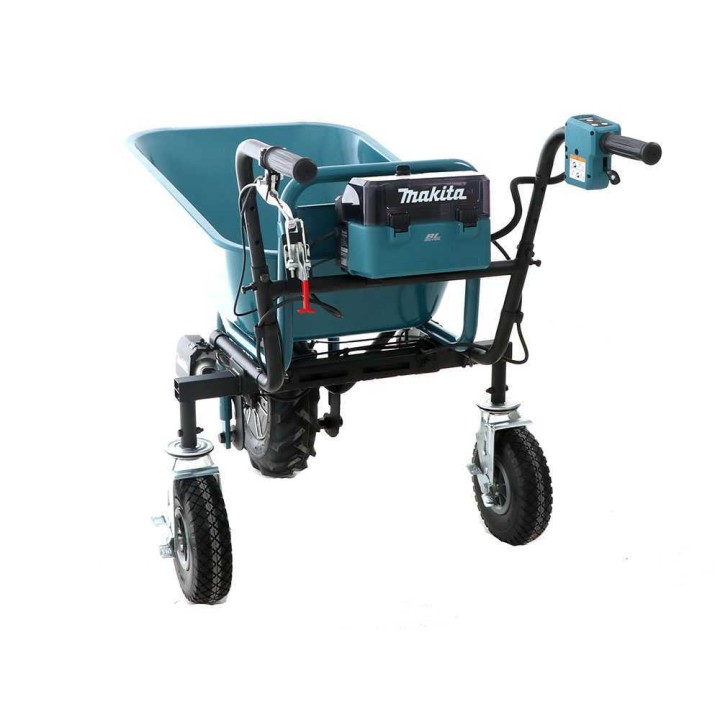 Makita DCU180 akkukäyttöinen kuljetuskottikärry, 2 × 18 V 5 Ah, 130 kg